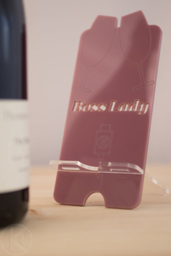 Boss Lady Wine Lover Phone Stand