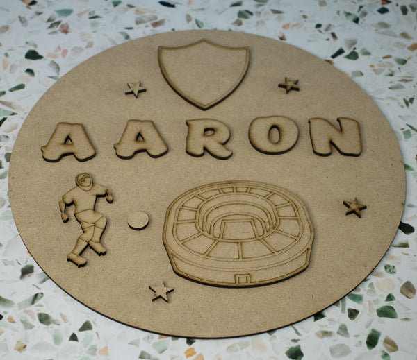 Personalised Football Kids Door Hanger DIY craft kit