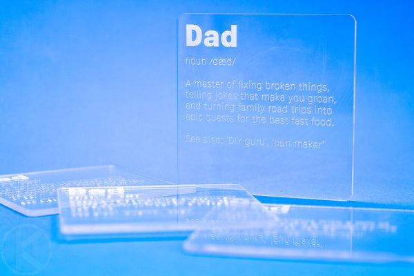 Dad Definition Acrylic Coaster Set