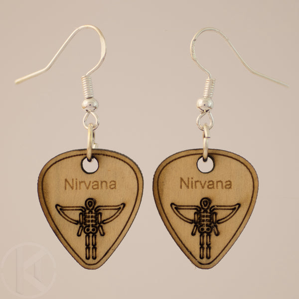 Nirvana In Utero Guitar Pick Earrings