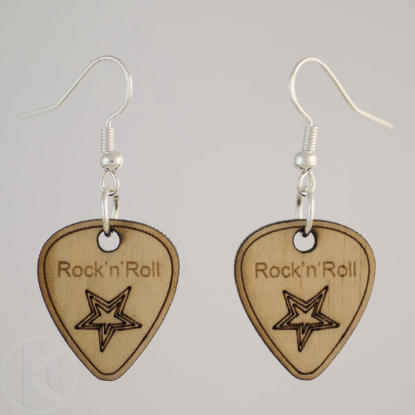 Rock ’n’ roll Star Guitar Pick Earrings